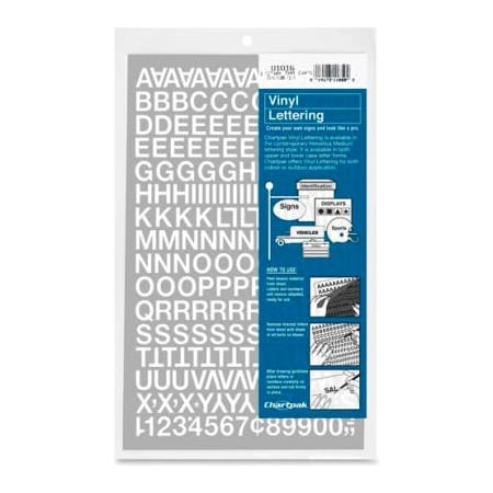 Chartpak Chartpak  Vinyl Numbers/Letters, 1/2"H, White 1016